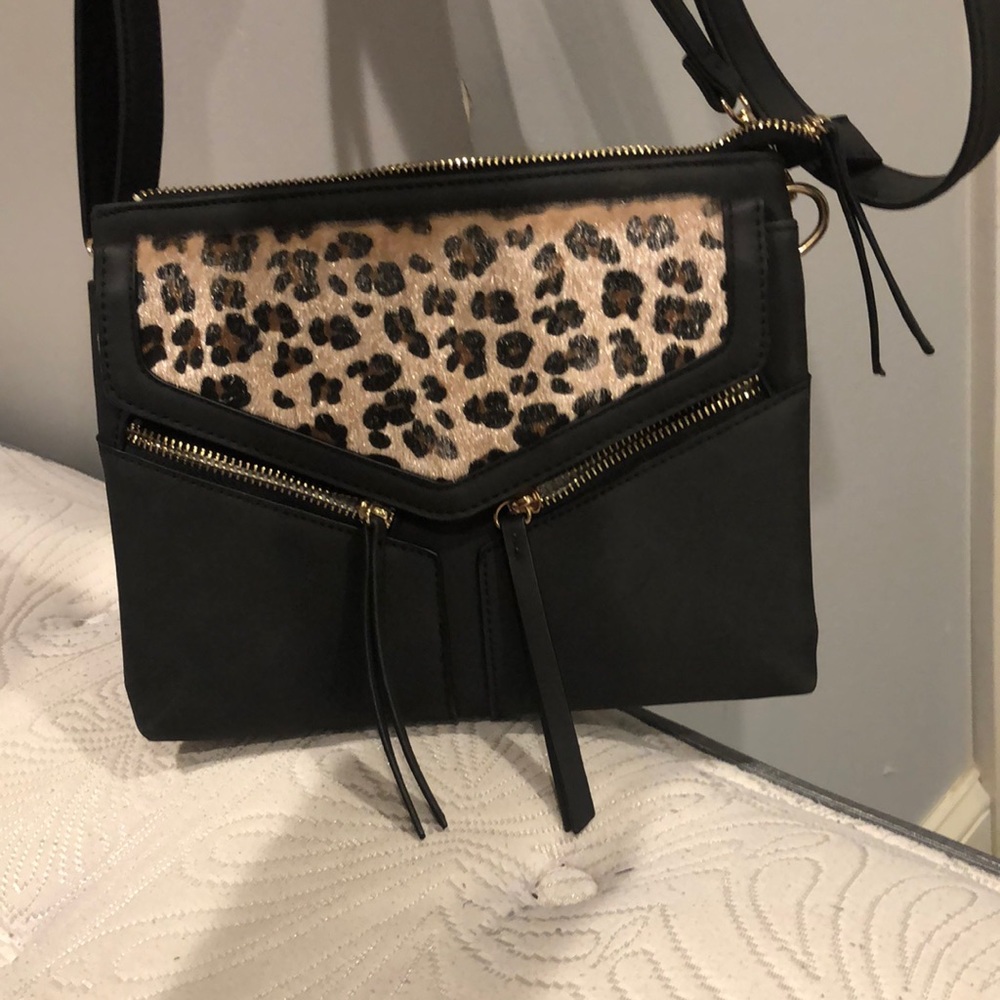 Animal print crossbody bag